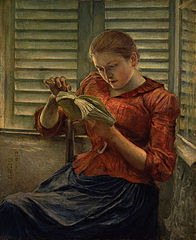 Woman Reading by Kuroda Seiki