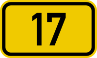 sign with the number 17
