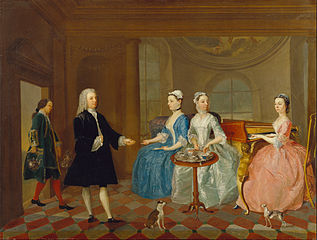 Family Being Served Tea 1745