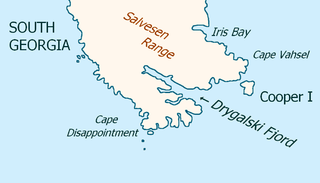 Map showing Drygalski Fjord