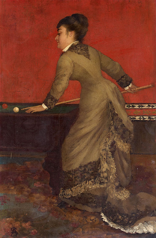 Elegant at Billiards, 1906 or earlier. Alfred Stevens. Wikipedia Commons. Public Domain.