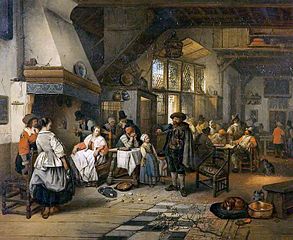 Interior of a tavern by Henri Leys