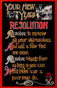 Postcard of resolutions