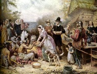 later depiction of first thanksgiving